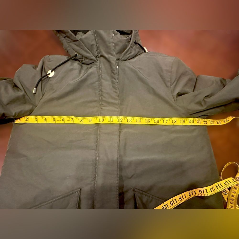 Zara Outerwear Hooded Winter Snow Ski Quilted Parka Size M - Picture 15 of 16